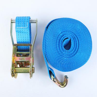 China Goods Transportation Customizable length 1-10m 2inch cargo straps heavy duty tie-down belt ratchet straps for sale