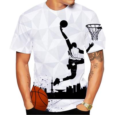 China 2022 Anti-Wrinkle Men's T-shirts Men's T-shirts Custom Printed T-shirt Basketball T-shirt Stylish Short Sleeve Printed Anime Clothing LQ for sale