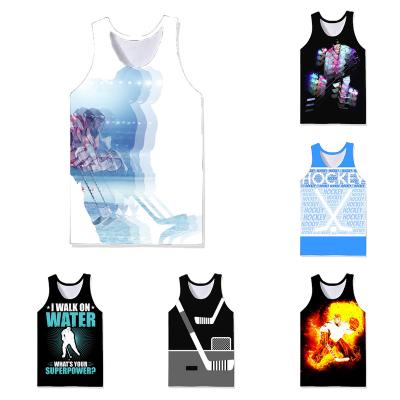 China New 2022 QUICK DRY Mens Tank Tops Printed Pebble Pattern Tank Tops Gym Casual Stylish Sleeveless Custom Vest Bq for sale