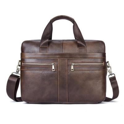 China High quality European and American men's business briefcase leather men's bags postman bags large capacity men's handbags for sale