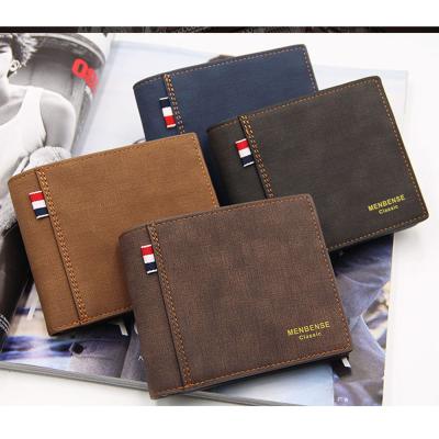 China PU Male Wallet Casual Style Men's Wallet Shorts Wallet Waterproof Stylish Leather Simple Clutch Small Purse for sale