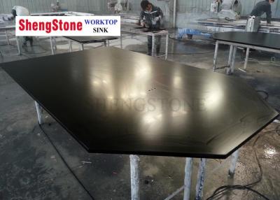 China Special Shape Epoxy Resin Worktop Surface Smooth For Laboratory , Black Color for sale