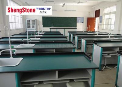 China Phenolharz Worktop, grüne Farbe der Stärke-12.7mm Schul-Labor-Worktops zu verkaufen