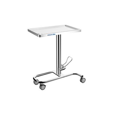 China Foot Board Hospital Stainless Steel Mayo Table Surgical Operating Room Hydraulic Instrument Trolley With Foot Board for sale