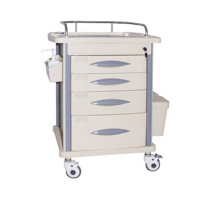 China Modern Mobile Hospital MK-P20 Medicine Trolley ABS Plastic Medical Drug Trolley With Wheels for sale