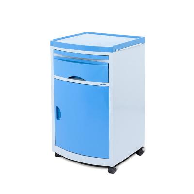 China Convertible Cheap Convertible ABS Plastic Hospital Bedside Cabinet Furniture Plastic Patient Tray Table Medical Locker For Sale for sale