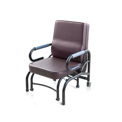 China Modern Foldable Clean Hospital Sleep Chair Patient Room Accompany Lying Bed Wheels for sale