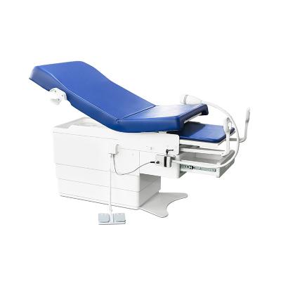 China Molded Base With Drawers New Model Hospital Gynecological Electric Examination Table Medical Delivery Female Examination Chair With Drawers for sale