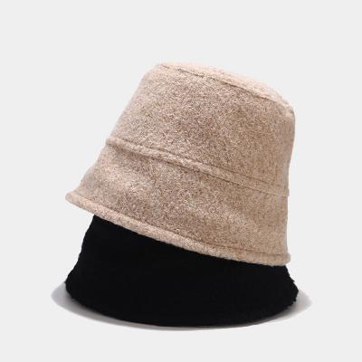 China Fashion Vintage Fisherman Hats Versatile Spring Luxury Felt Hat Women Winter Bucket Hat Sun Protection Sun Hat for sale