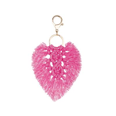 China 2021 cute metal fashion tassel key chain valentines gifts for women bag handmade charm for sale