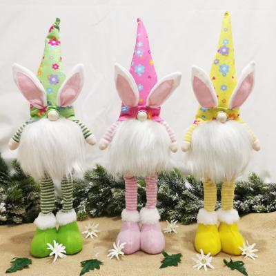 China Great performance; creative custom faceless easter bunny doll with lights and feet to holiday decoration supplies for sale