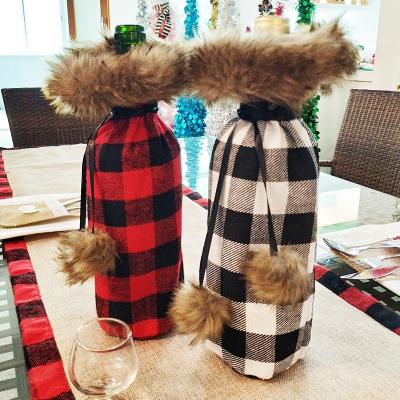 China Great performance; High quality ; Christmas Atmosphere Christmas Decoration Lattice Acrylic Material Bottle Cover Wine Cover Custom Wholesale for sale