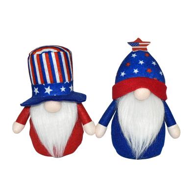 China Great performance; Creative Wear A Striped Hat Faceless Gnome Star Party Decoration Patriotic Set 4th Of July for sale