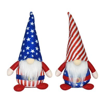 China Great performance; creative american independence day faceless dolls with stuffed gnomes party patriotic decoration 4th of july for sale