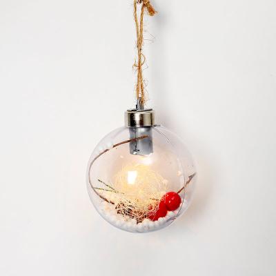 China Best Selling Great Performance Amazon PVC Christmas Ball Pendant With Lights For Christmas Tree Ornament for sale