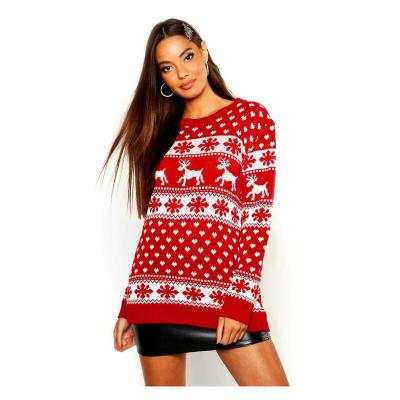 China Custom Pattern Cartoon Snowflake Anti-pilling Knit Acrylic Christmas Cardigan For Holiday Decorations for sale