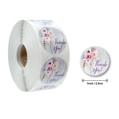 China Customized  Mini Small Sticker Roll Logo Packing Label Thermal Stickers Labels Thankyou Stickers For Gift Packaging zu verkaufen