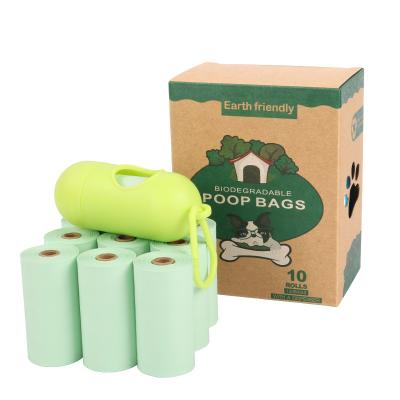 China Biodegradable Certificated Scented Compostable Pet Dog Cat Trash Bag With Dispenser zu verkaufen