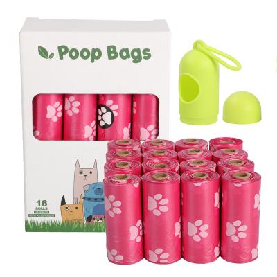 China Colorful Eco Friendly Waterproof Dag Poop Bag Compostable Corn Starch With Holder zu verkaufen