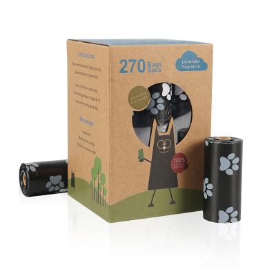 China Black  Biodegradable Compostable Scented Pet Garbage Bag For Dog Waste zu verkaufen