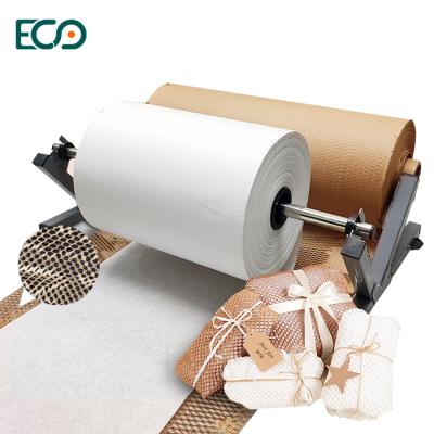 Cina Single And Double Reel Dispenser Honeycomb Kraft Paper Roll Cutting Packing Machine in vendita