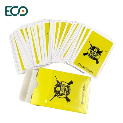 China OEM  Kid Board Card PVC Waterproof Advertising Paper Poker Card zu verkaufen