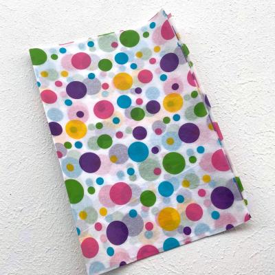 China Digital Printing Custom Rainbow Colorful Rapping Paper Polka Dot Tissue Paper zu verkaufen