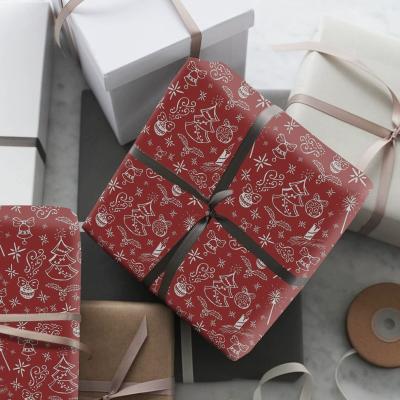 Китай Biodegradable Luxury Red Navy Blue Gift Wrapping Paper For Clothes Packaging продается