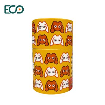 China Paper Cylinder Tube Box Gift Custom Print Recycled Carton Cardboard Round Box for sale