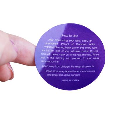 Cina Heat Sensitive Double Side Transparent Stickers Colorful Vinyl Label Sticker in vendita