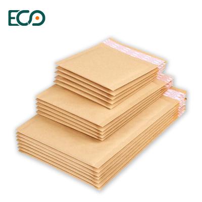 China Self Sealing Ups Express Poly Kraft Bubble Bag Brown Paper Bubble Mailers 100 Pcs Bubble Packaging Mailers for sale