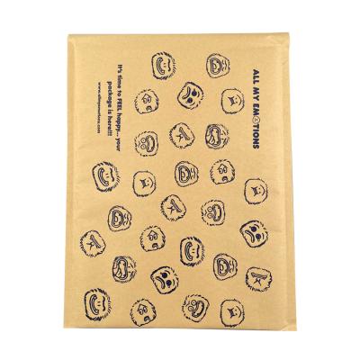 China Custom Brown Kraft Paper Envelope Packaging Paper Bubble Mailers With Logo Printing à venda