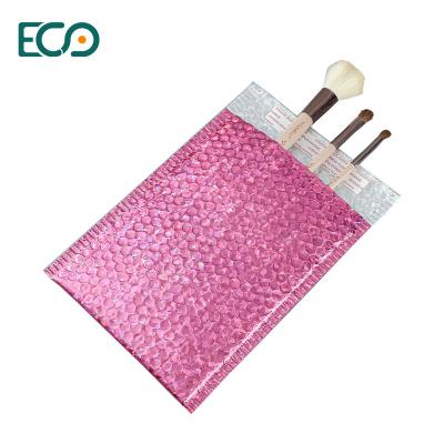 Chine Hot Sale Private Label Holographic Pink Shiny Bubble Mailers Enveloppe Bulle Poly Mailers for Makeup à vendre