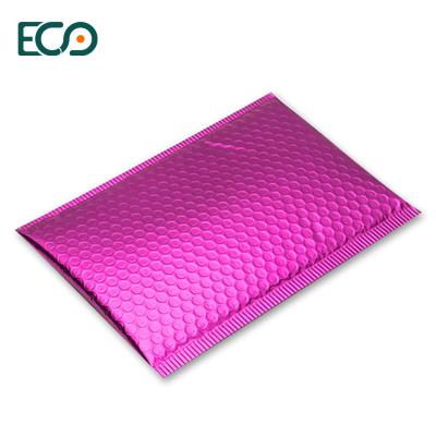 China Light Pink Rose Red Glitter Metallic Bubble Envelope Peach Padded Envelopes for Eyelashes for sale