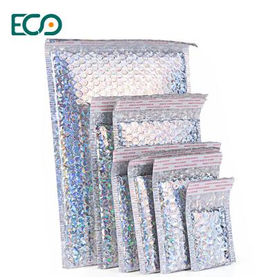 China Luxury Print Eco Friendly Bubble Mailer Various Size Holographic Metallic à venda