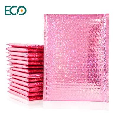 Cina Shiny Red Holographic Bubble Mailer Glossy Pink Padded Envelope in vendita