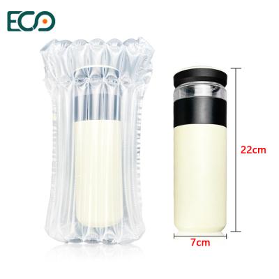 China Custom Size Air Cushion Packaging Shockproof Protective Shipping Bubble Bag For Water Cup for sale