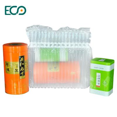 China Customized Size Parcel Bag Blow Up Air Column Packaging Shock Resistance Air Cushion Wrap For Bottle Jar Glass Bottle zu verkaufen