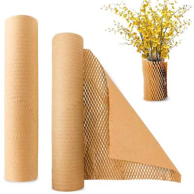 中国 50cm Width 100m Length Biodegradable Packaging Honeycomb Paper Wrap Sheet For Cosmetics 販売のため