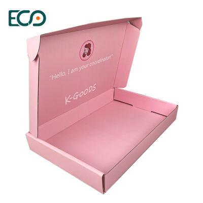 Китай Recycled Color Printing Pink Cosmetic Shipping Box Pink Corrugated Boxes продается