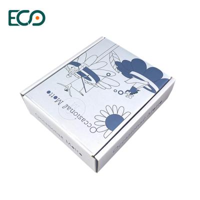 China Personalized  Light Blue Macaroon Color Print Small Cardboard Gift Mailer Box à venda