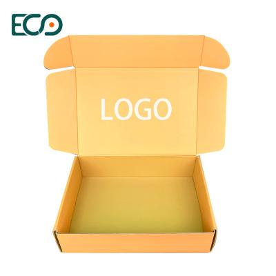 China Lemon Yellow Custom Logo Corrugated Mailer Box OEM Custom Print Shipping Mailer Box for sale