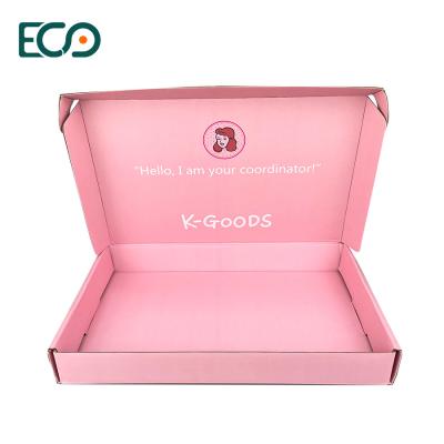 中国 Logo Printed Cardboard Paper Box Light Pink Shipping Boxes For Cosmetic Products 販売のため