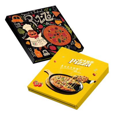 中国 High Quality Pizza Cake Donut Box Full Color Printing Cheap Custom Logo Portable Reusable Corrugated Delivery Box 販売のため