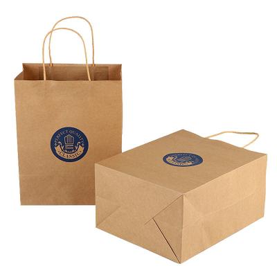 Cina Dark Blue Kraft Paper Bag Eco Friendly  Pharmacy Shopping Cute Gift Paper Bag in vendita