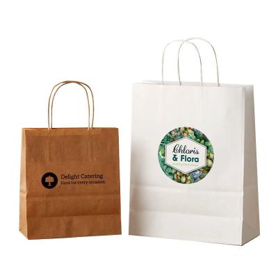 China Unique Colour Printing Commercial Kraft Paper Packaging Bag With Twisted Handle Te koop