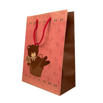 China Merchandise Kraft Paper Bag Decorative Paper Packaging Bags For Market Boutique en venta