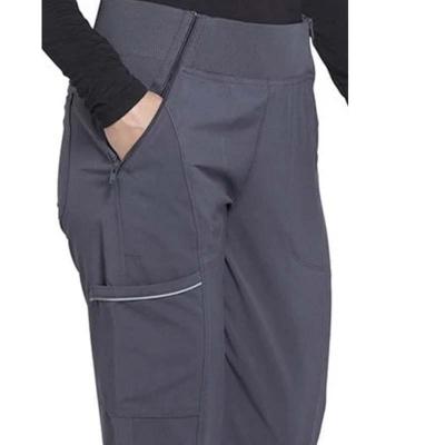 China Comfortable Women's Elastic Waistband Tapered Jogger Scrub Top With Pant Workwear Utility Scrub Pants Nursing for sale