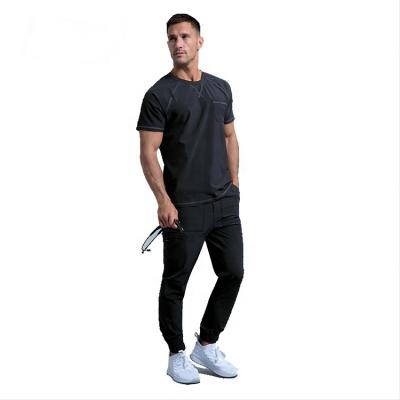 China Breathable Hot Sale Crewneck Raglan Top Scrubs Set Men's Jogger Set Scrubs Uniforms for sale