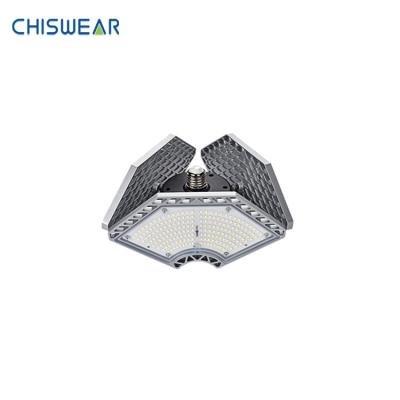 China Warehouse Chiswear 100W 13500lm UFO LED Garage Light Bulbs Ceiling Mount Shop Deformable Super Bright Lamp for sale